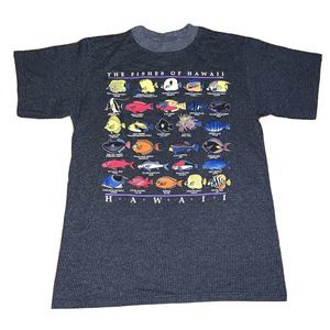 Vintage 90s Hawaii T-Shirt Fishes Of Maui Kona T-Shirt Size Medium